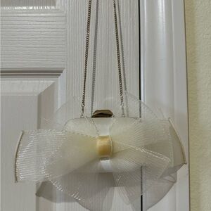 Jimmy Choo Bridal Micro Cloud Aveline Bow Clutch